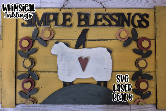 Simple Blessings Prim Sign