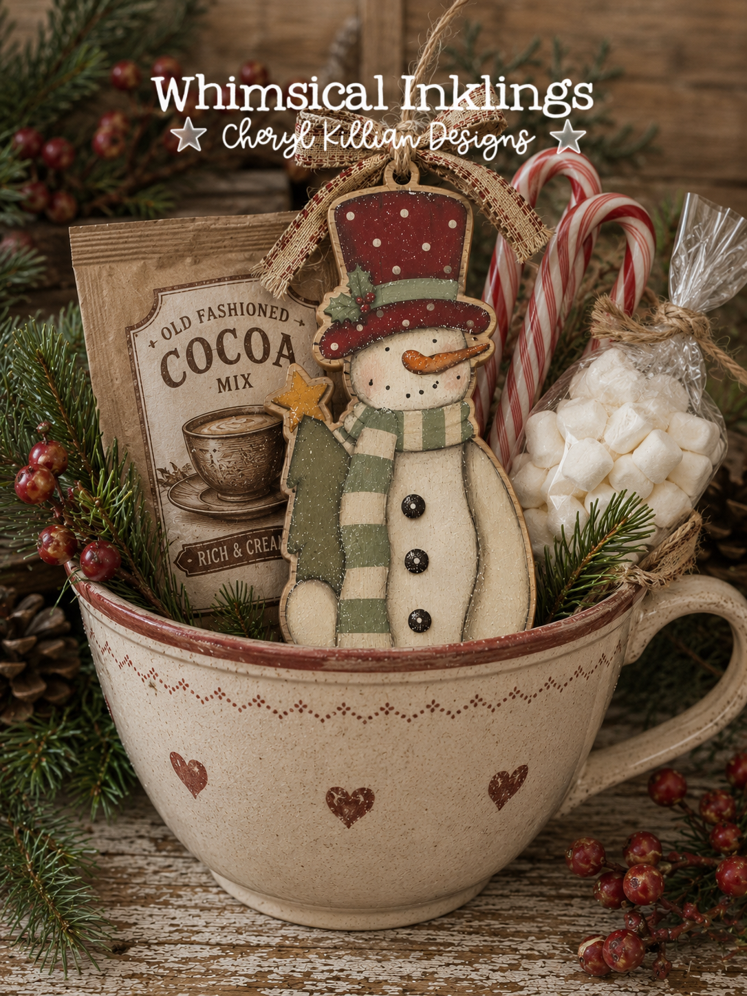 Skinny Prim Snowman Laser SVG| Christmas Laser SVG