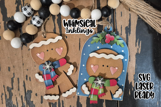 Snowflake Ginger Ornaments Laser SVG
