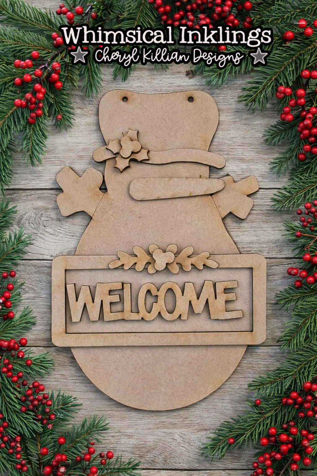 Mr. Snowguy Welcome Laser SAVG| Christmas Laser SVG