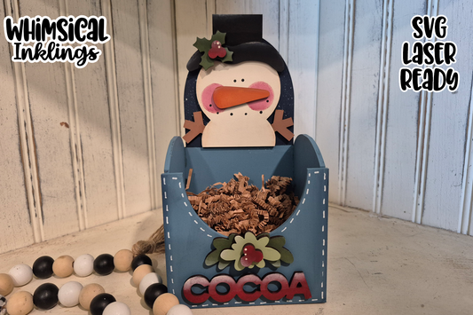 Snowman Cocoa Box SVG