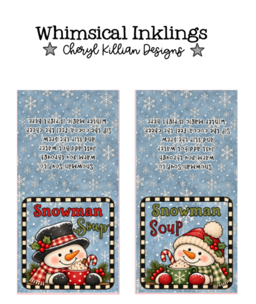 Snowman Soup Bag Toppers