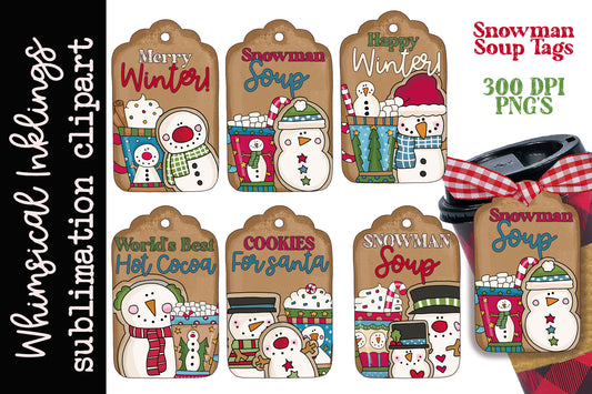 Snowman Soup Tags| Christmas