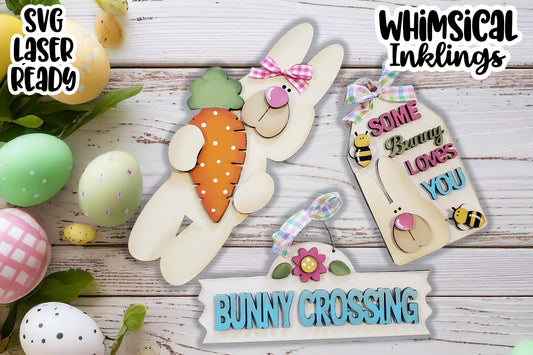 Some Bunny Loves You Laser SVG Set| Easter Laser SVG