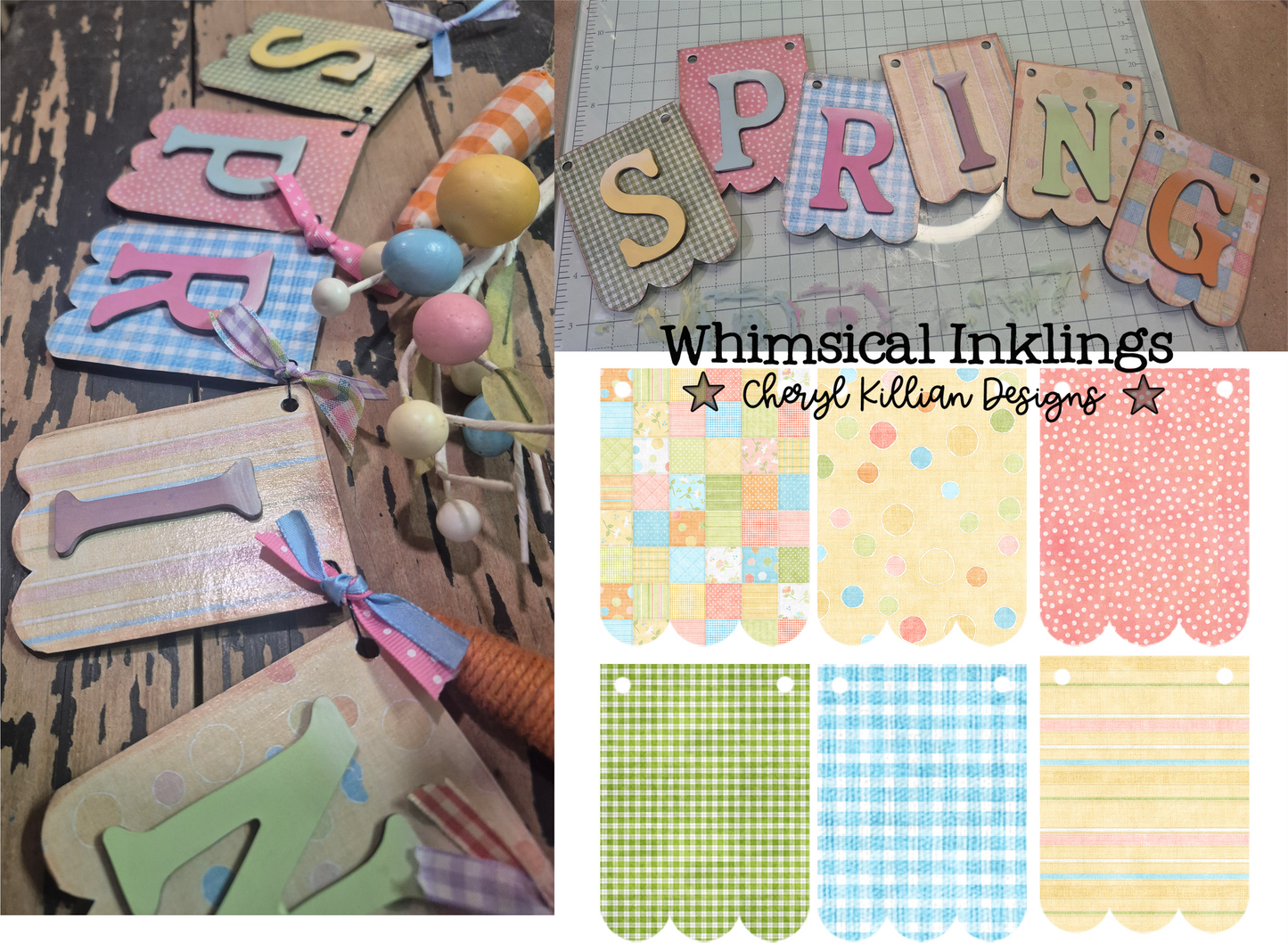 Spring Garland-Banner SVG |Laser Ready Easter Banner| Glow Forge Spring|