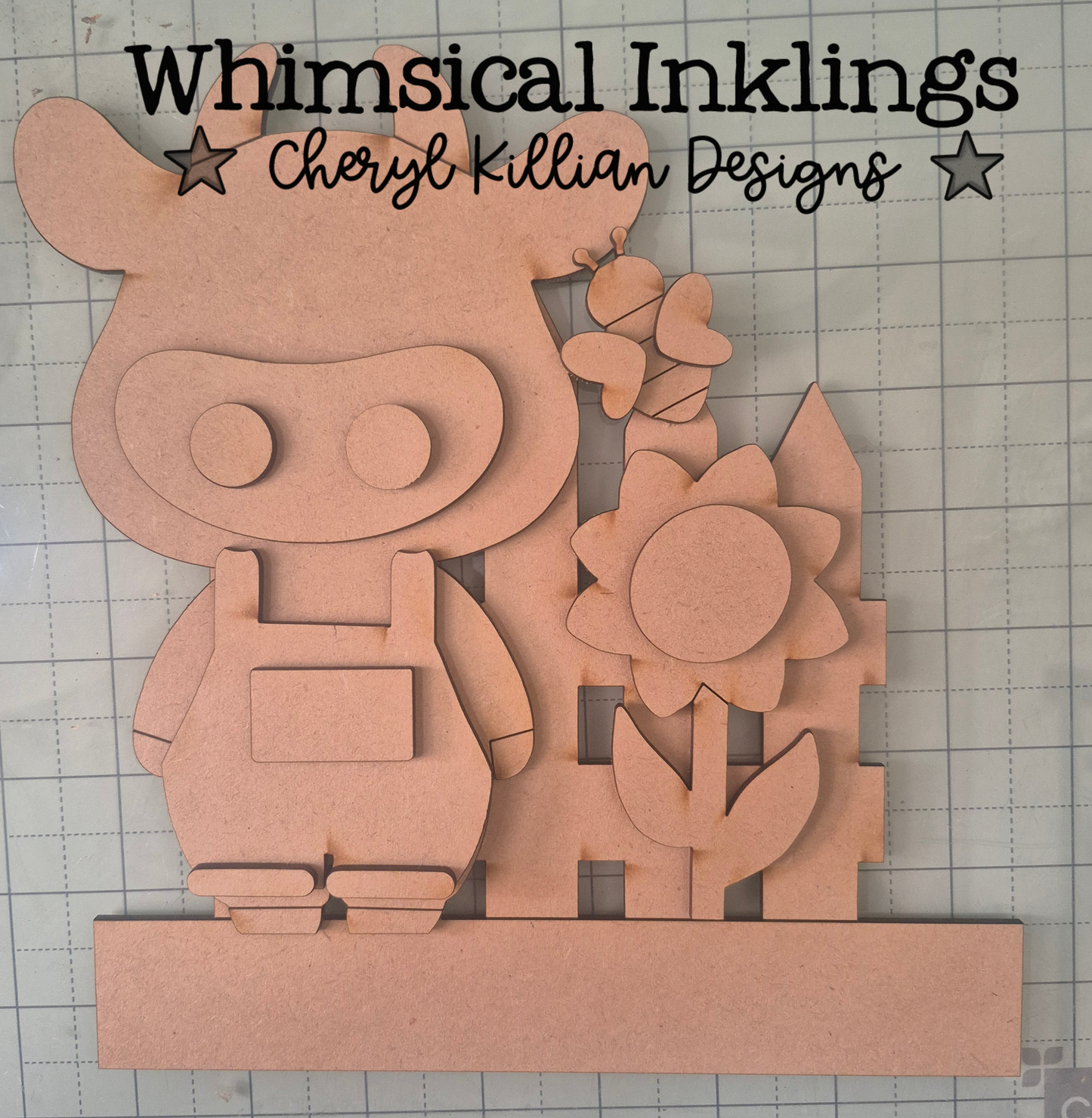 Little Sunflower Cow DIY Wood Kit