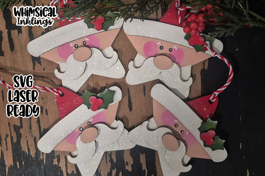Star Santa Ornament Laser SVG