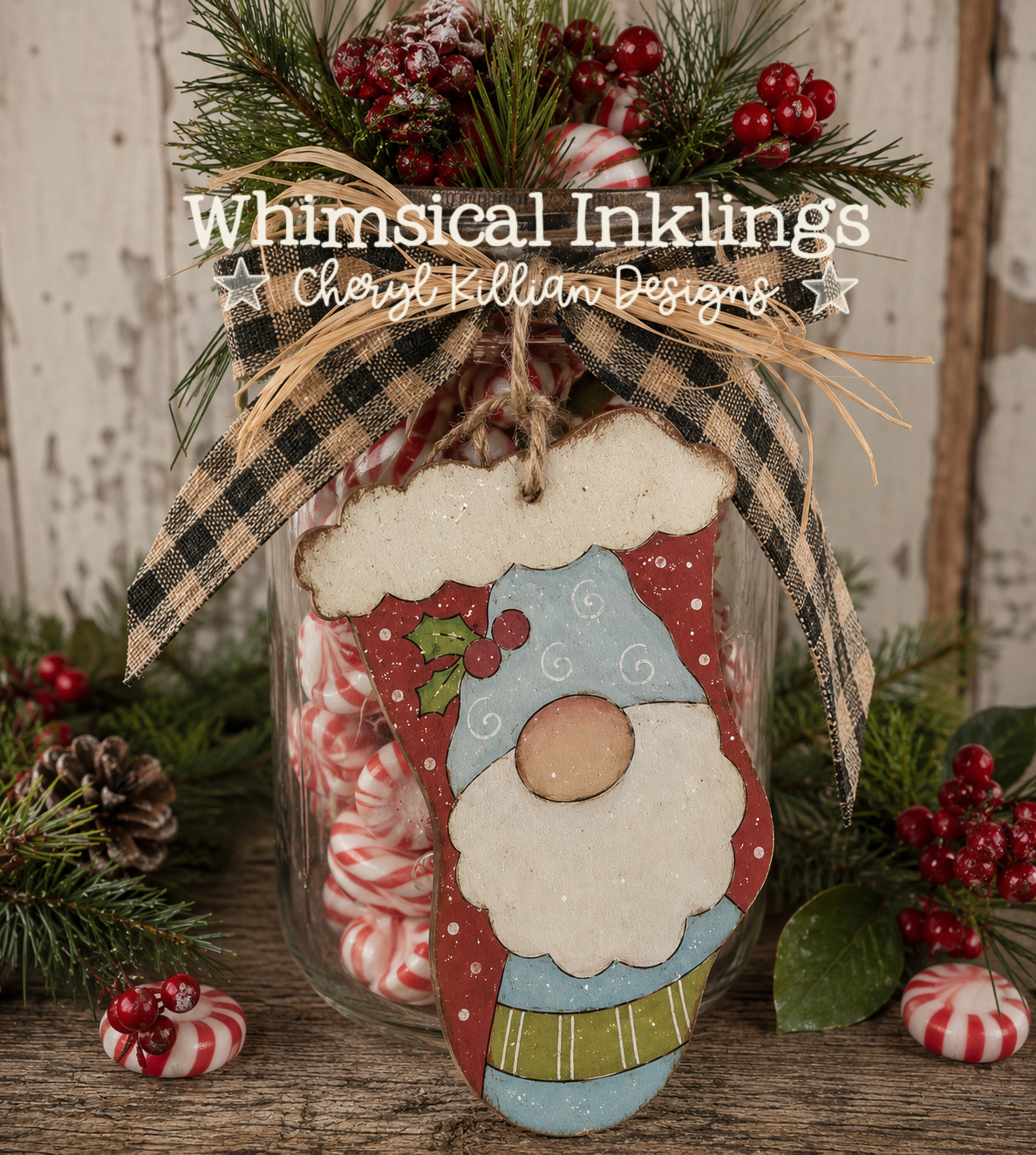Stocking Gnome Ornament Laser SVG| Christmas Laser SVG