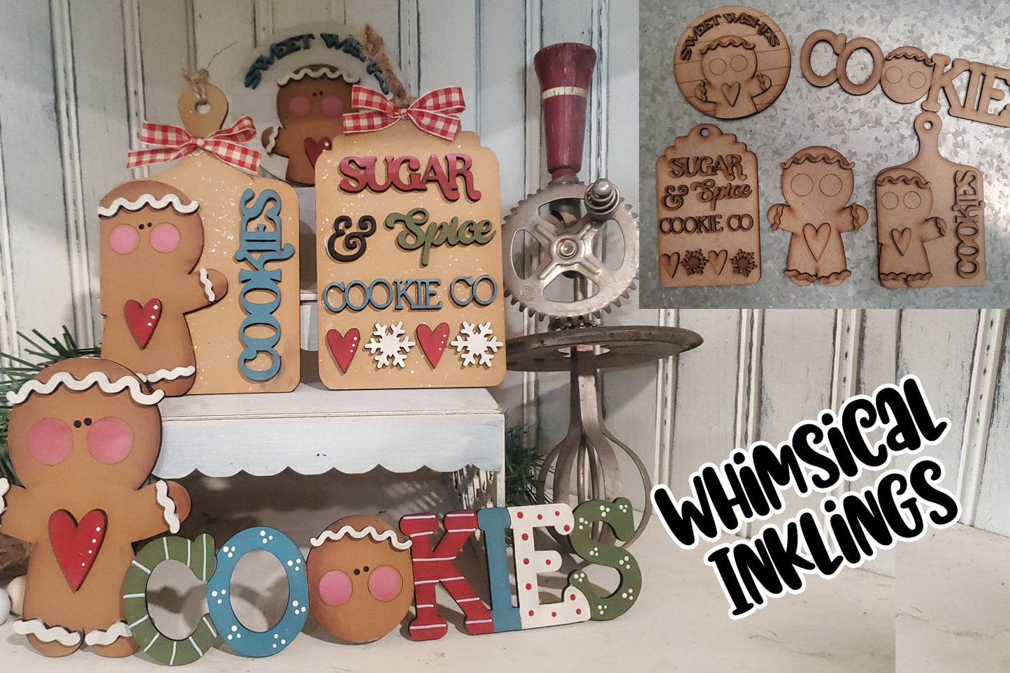 Sugar And Spice Gingerbread Laser SVG Set| Christmas Laser SVG