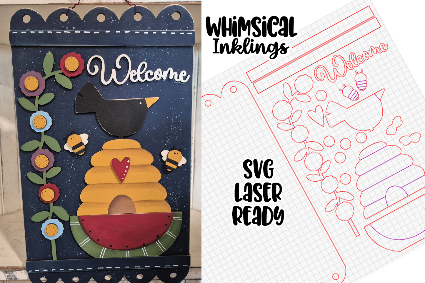 Summer Welcome Sign Laser SVG