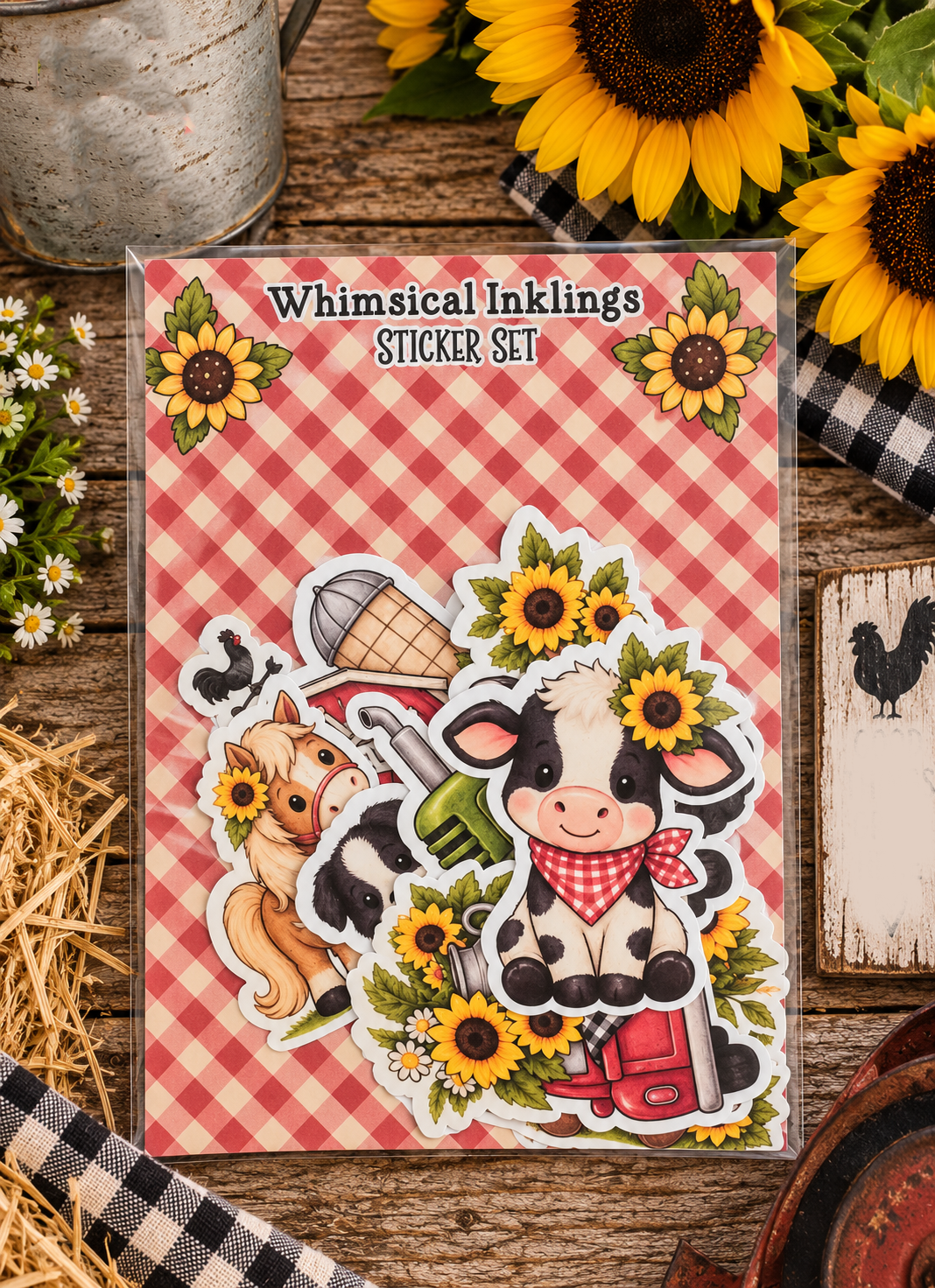 Sunflower Farm Sticker Pack| Farm Stickers