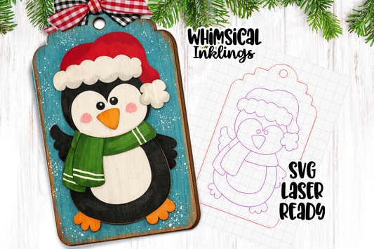 Sweater Penguin Tag Laser SVG