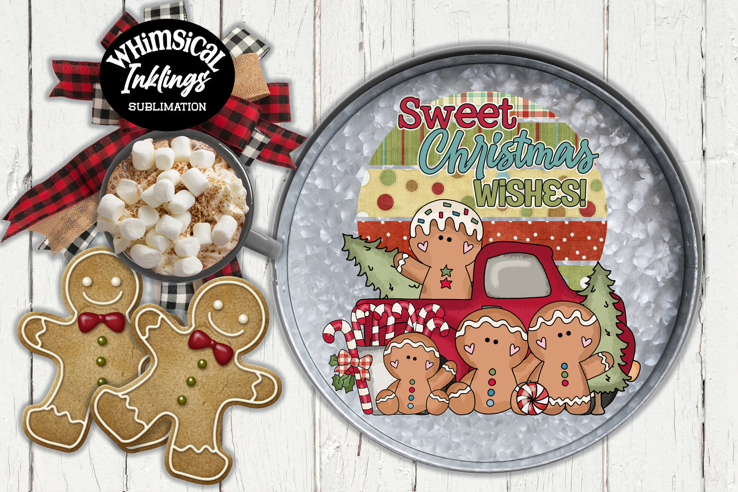 Sweet Christmas Wishes| Christmas Sublimation| Gingerbread Sublimation