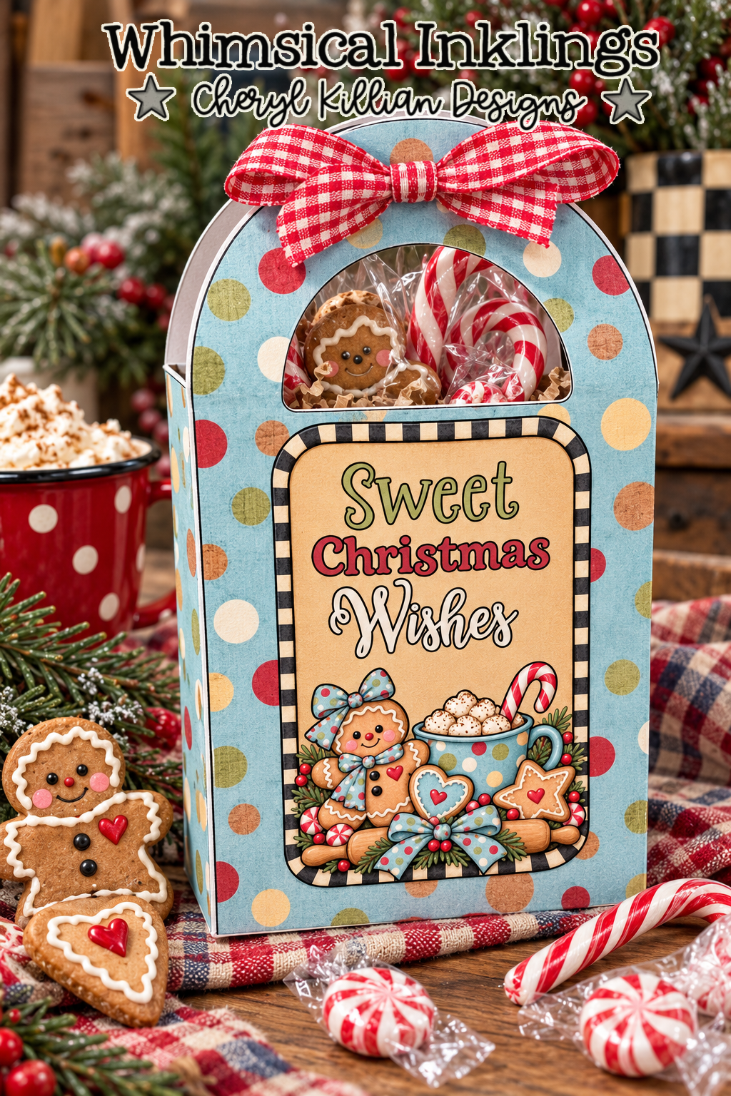 Sweet Wishes Gift Bag Printable| Studio File| SVG|PNG