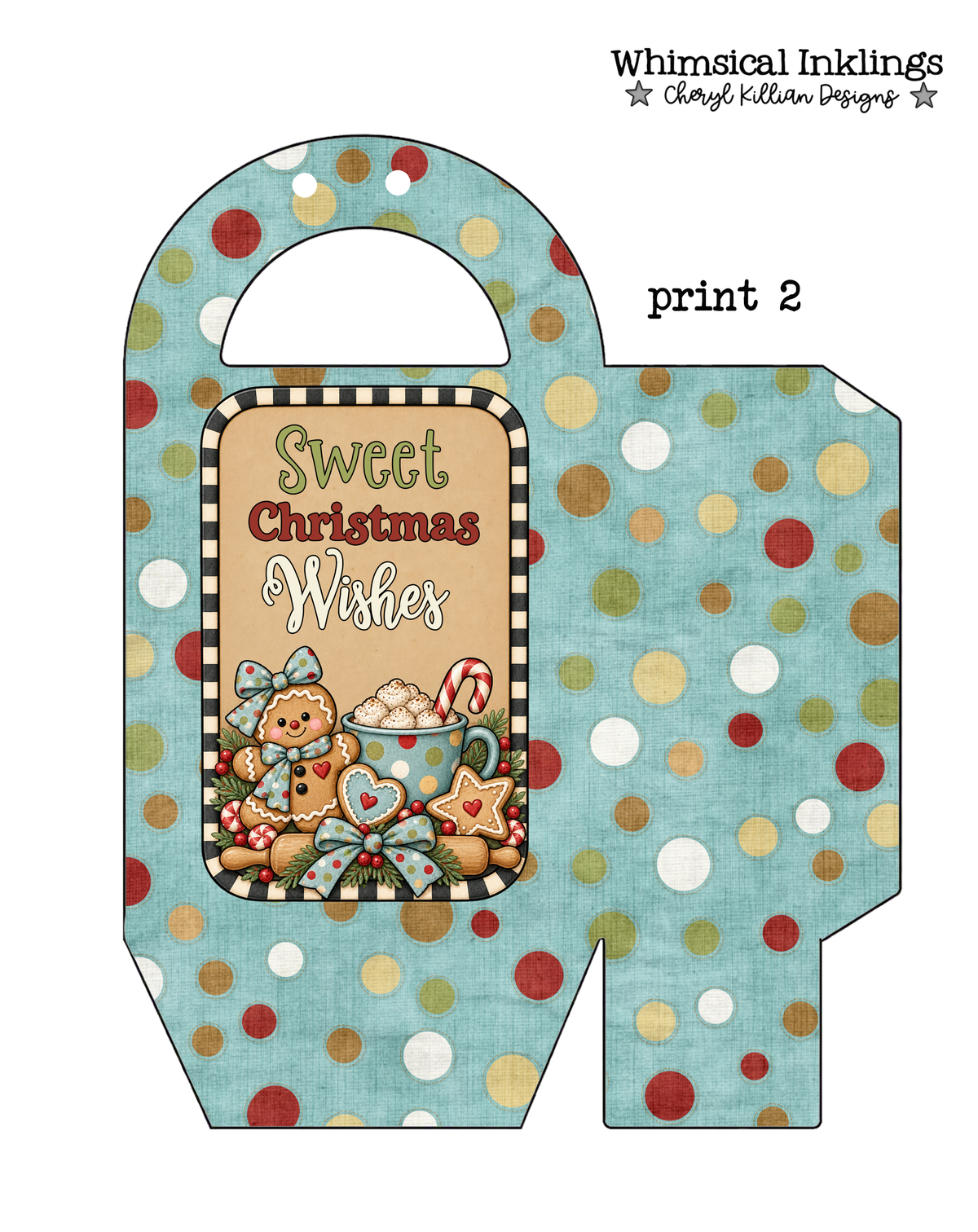 Sweet Wishes Gift Bag Printable| Studio File| SVG|PNG