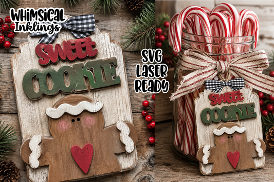 Sweet Cookie Tag Laser SVG| Christmas Laser SVG