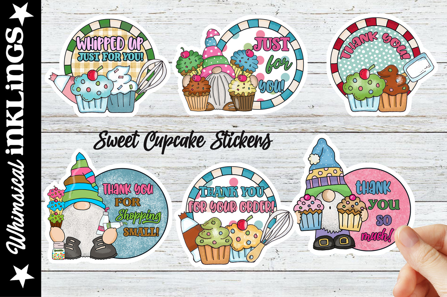 Sweet Cupcake Stickers