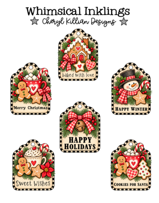 Sweet Gingerbread tag Sheet| Christmas Printables