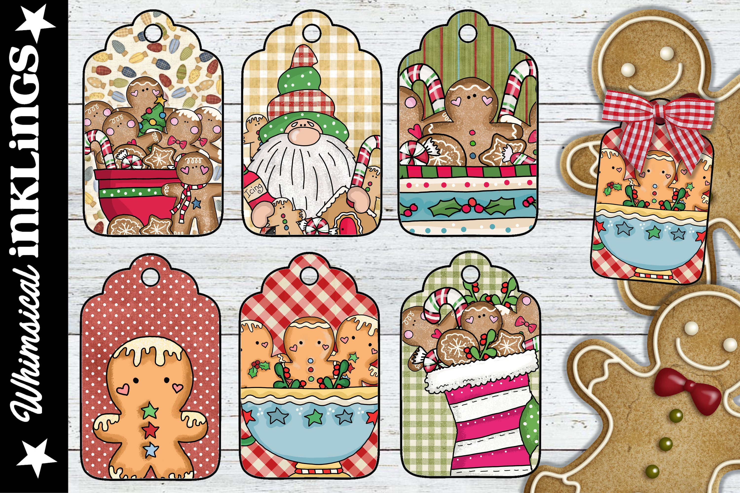 Sweet Gingerbread Tags – Whimsical Inklings