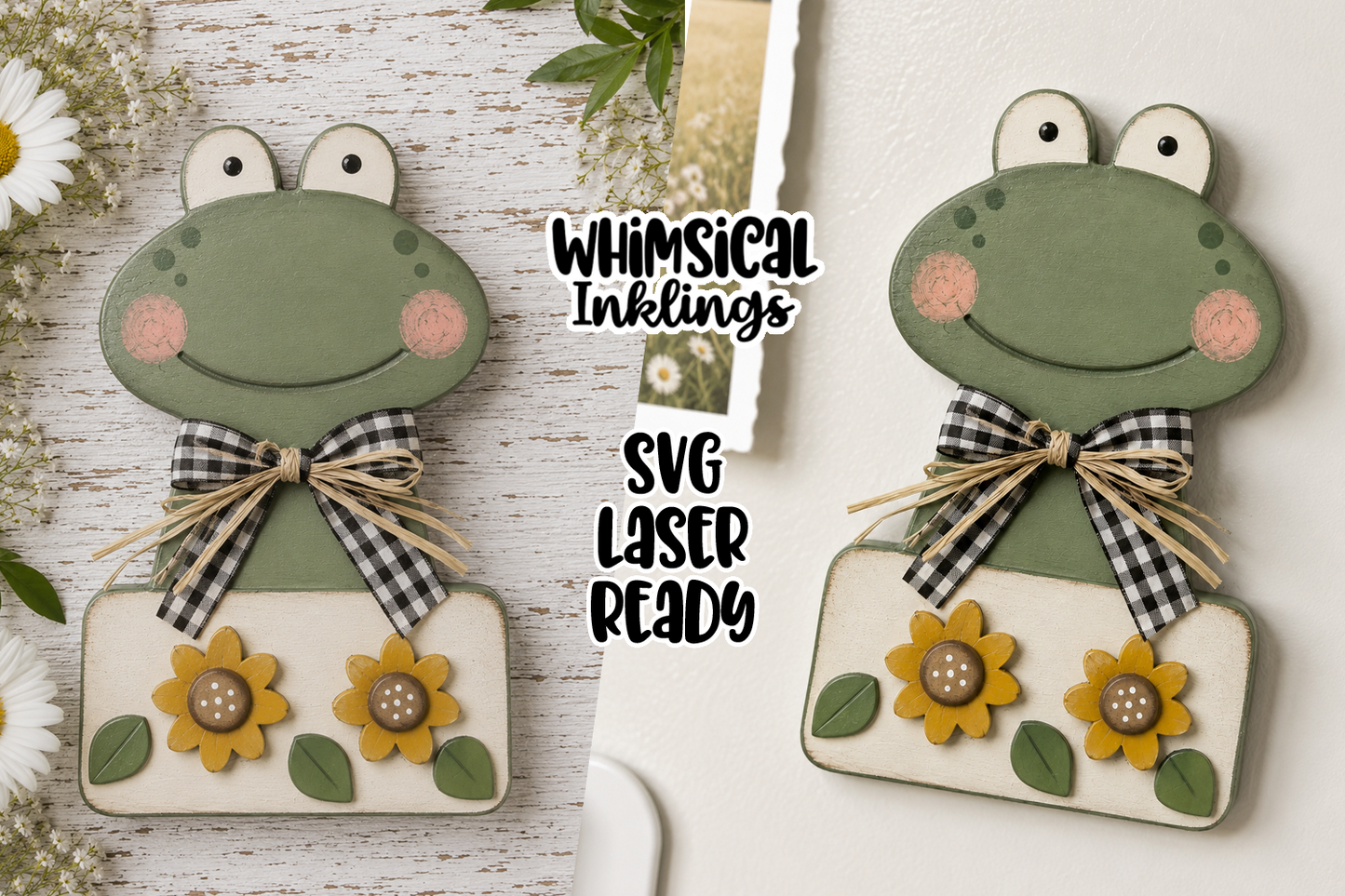 Sweet Little Frog Magnet Laser SVG