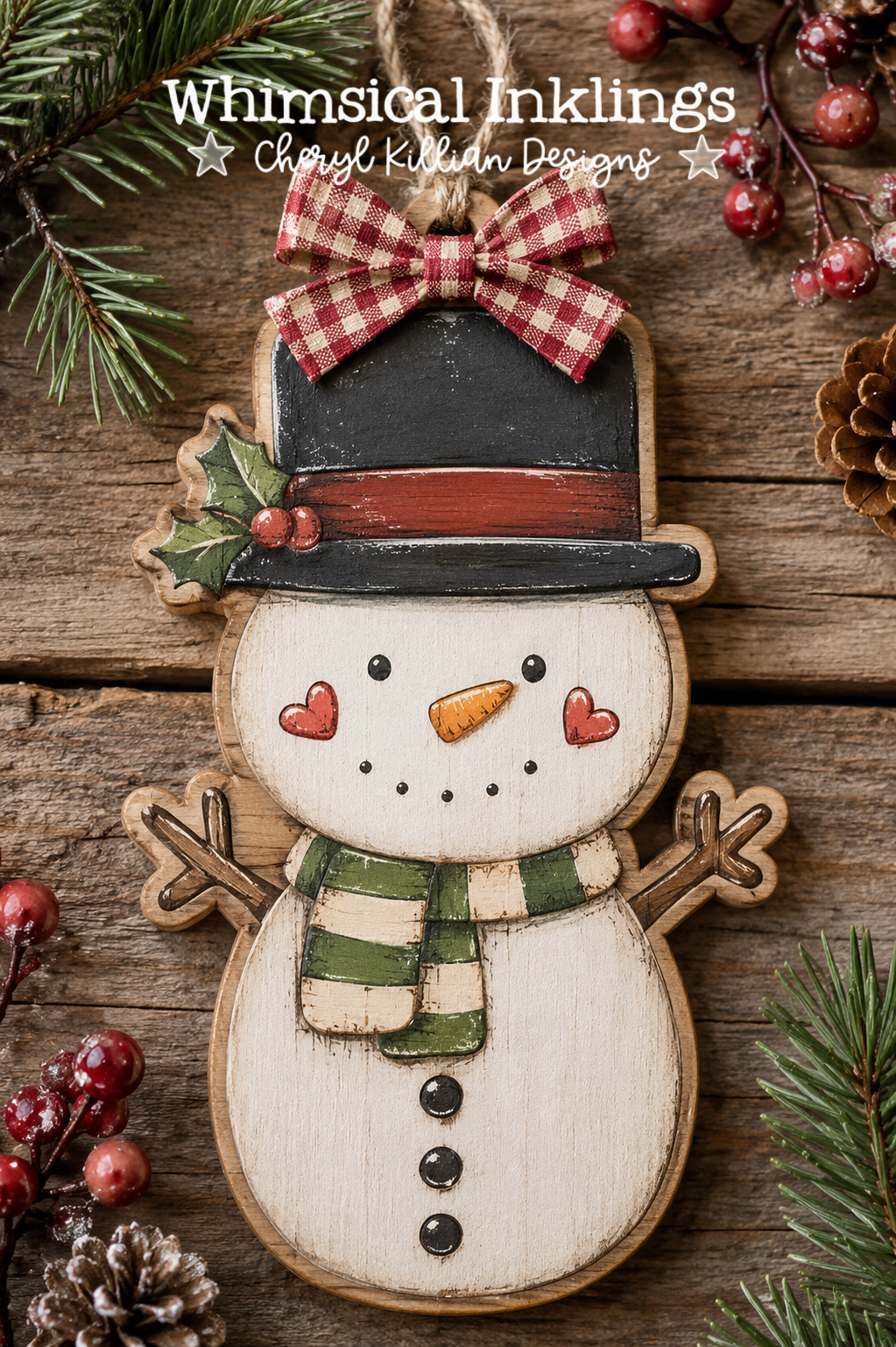 Sweet Little Snowman Ornament Laser SVG| Christmas Laser SVG