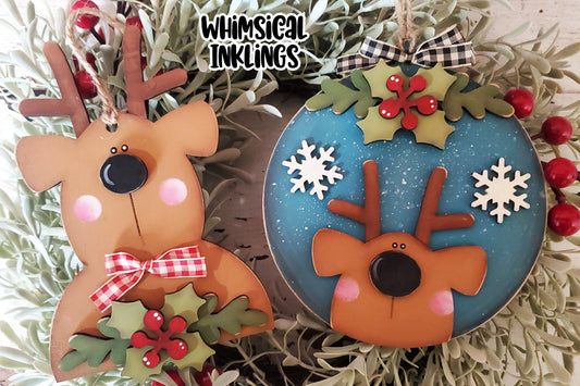 Sweet Reindeer Ornament Set DIY Wood Kit