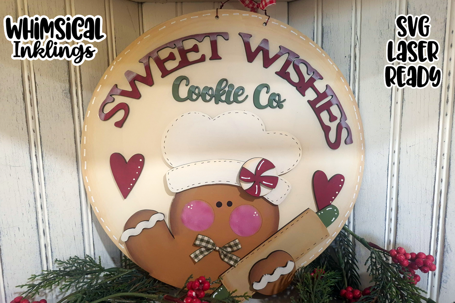 Sweet Wishes Cookie Co. Sign Laser SVG
