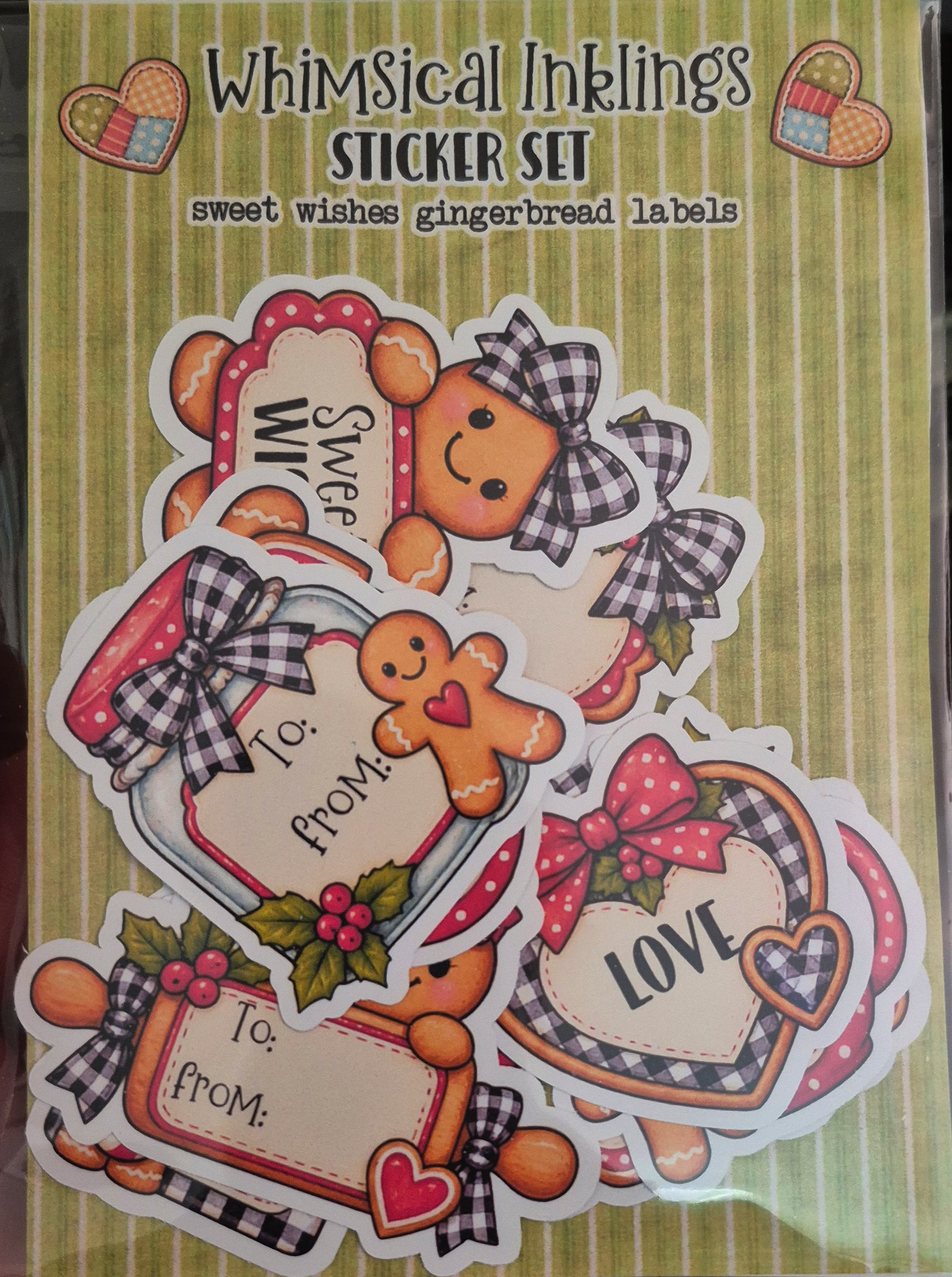 Sweet Wishes Gingerbread Label Sticker Pack| Gingerbread Stickers