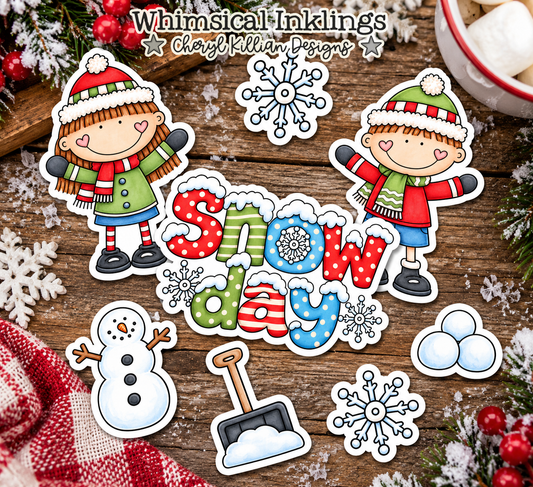 Sweetie Kids Clipart and Sticker Printables