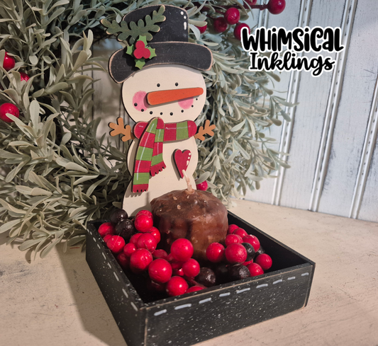 Tall Snowman Box Laser SVG