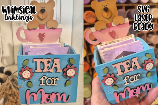 Tea For Mom Box Laser SVG