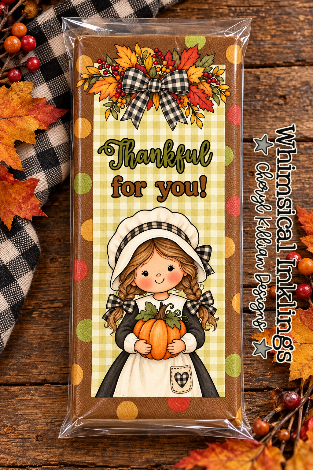 Thankful For You- Girl Candy bar Wrapper