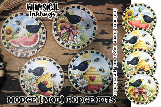 The Birds and The Bees Modge Podge SVG and Printable Set|Laser SVG