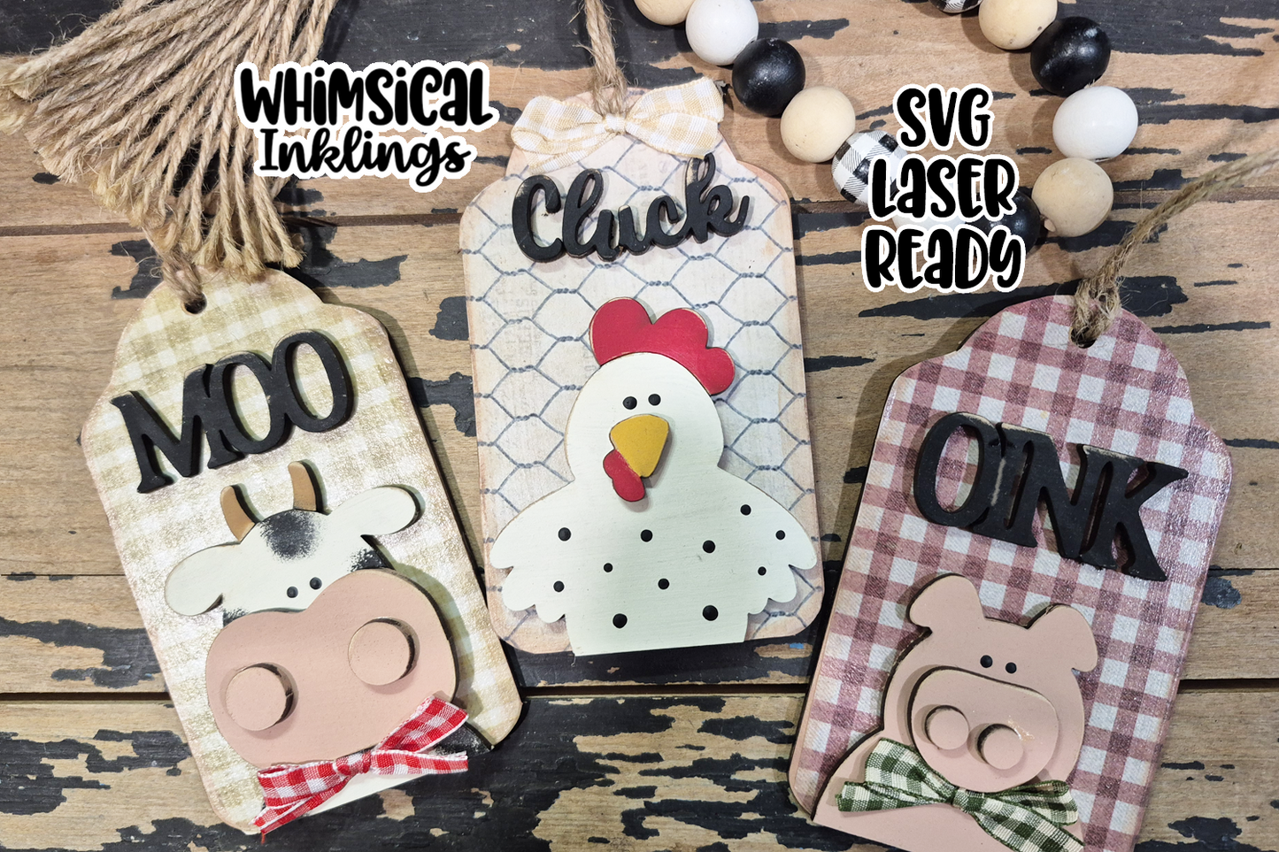 The Farm Crew Tag set Laser SVG and Printables backgrounds