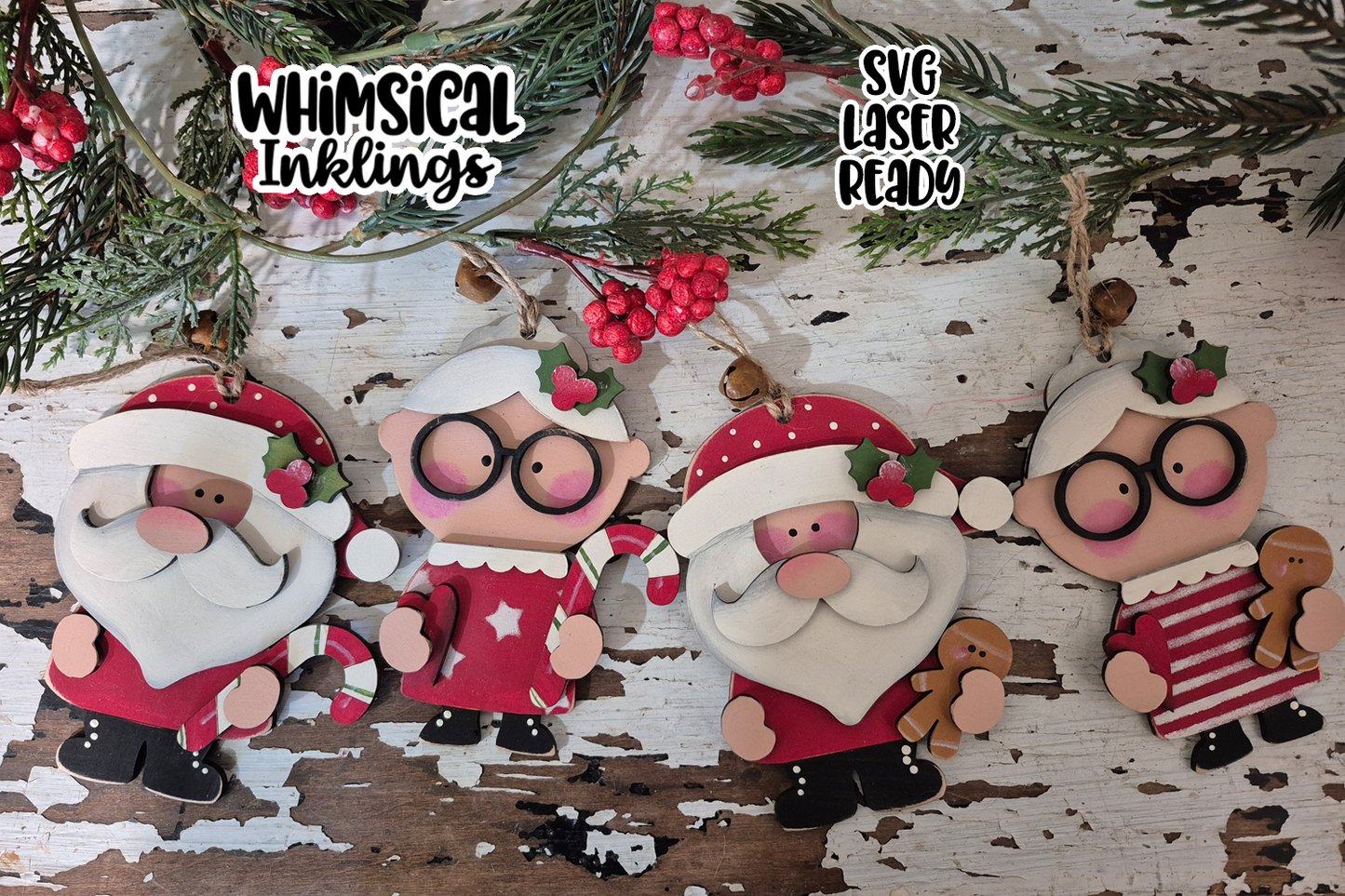 The Little Clauses Ornaments Laser SVG