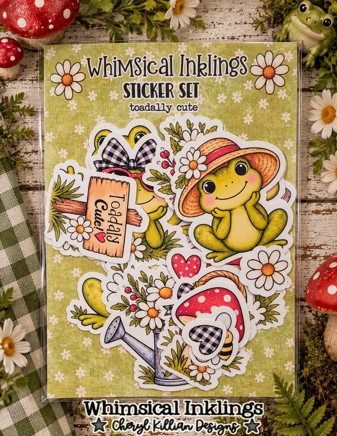 Toadally Cute Sticker Pack| Frog Stickers