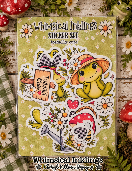 Toadally Cute Sticker Pack| Frog Stickers