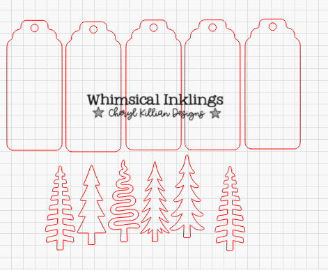 Tree Tag Ornament Set Laser SVG's | Christmas Laser SVG