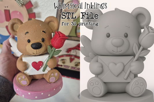 Valentine Teddy STL File For 3D Printing