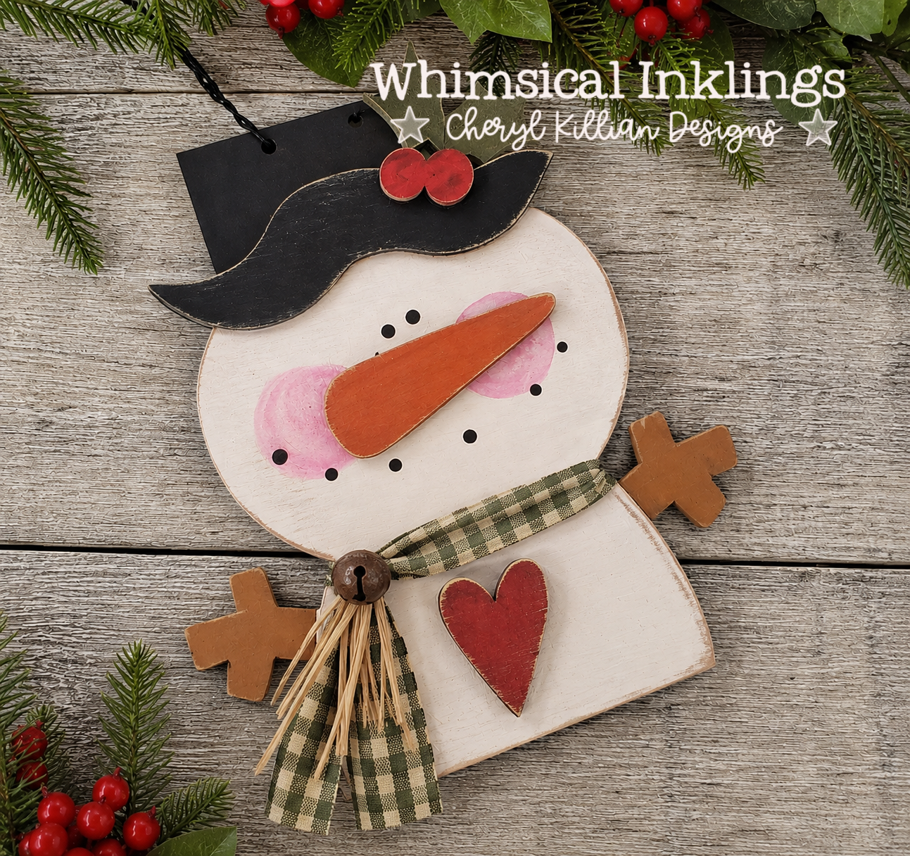 Warm heart Snowman Ornament Laser SVG| Christmas SVG
