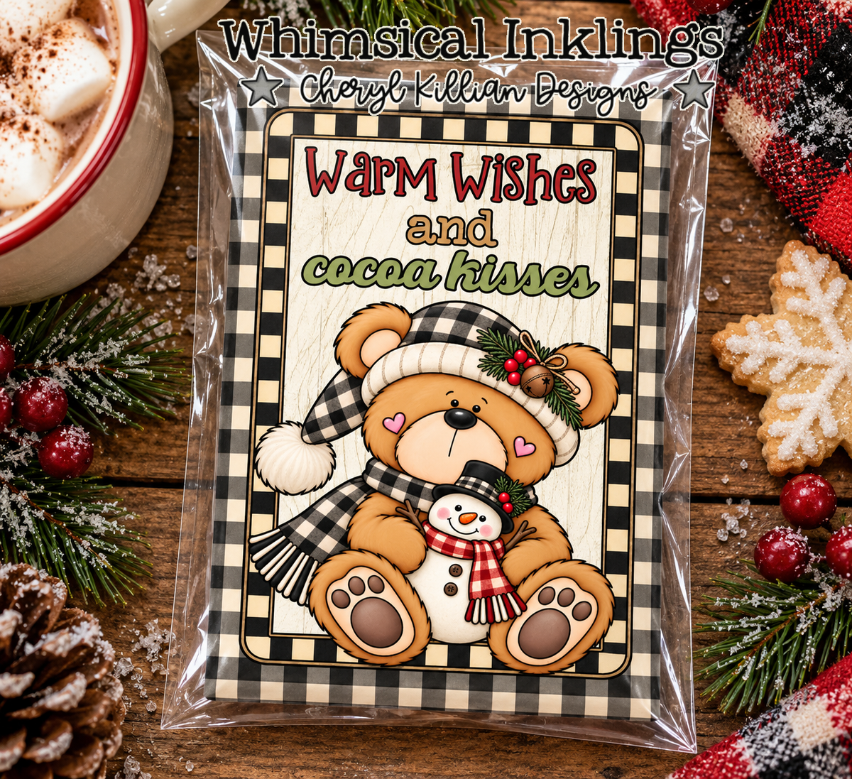 Warm Wishes and Cocoa Kisses Cocoa Packet Printable