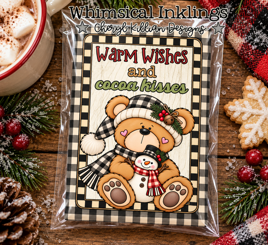Warm Wishes and Cocoa Kisses Cocoa Packet Printable