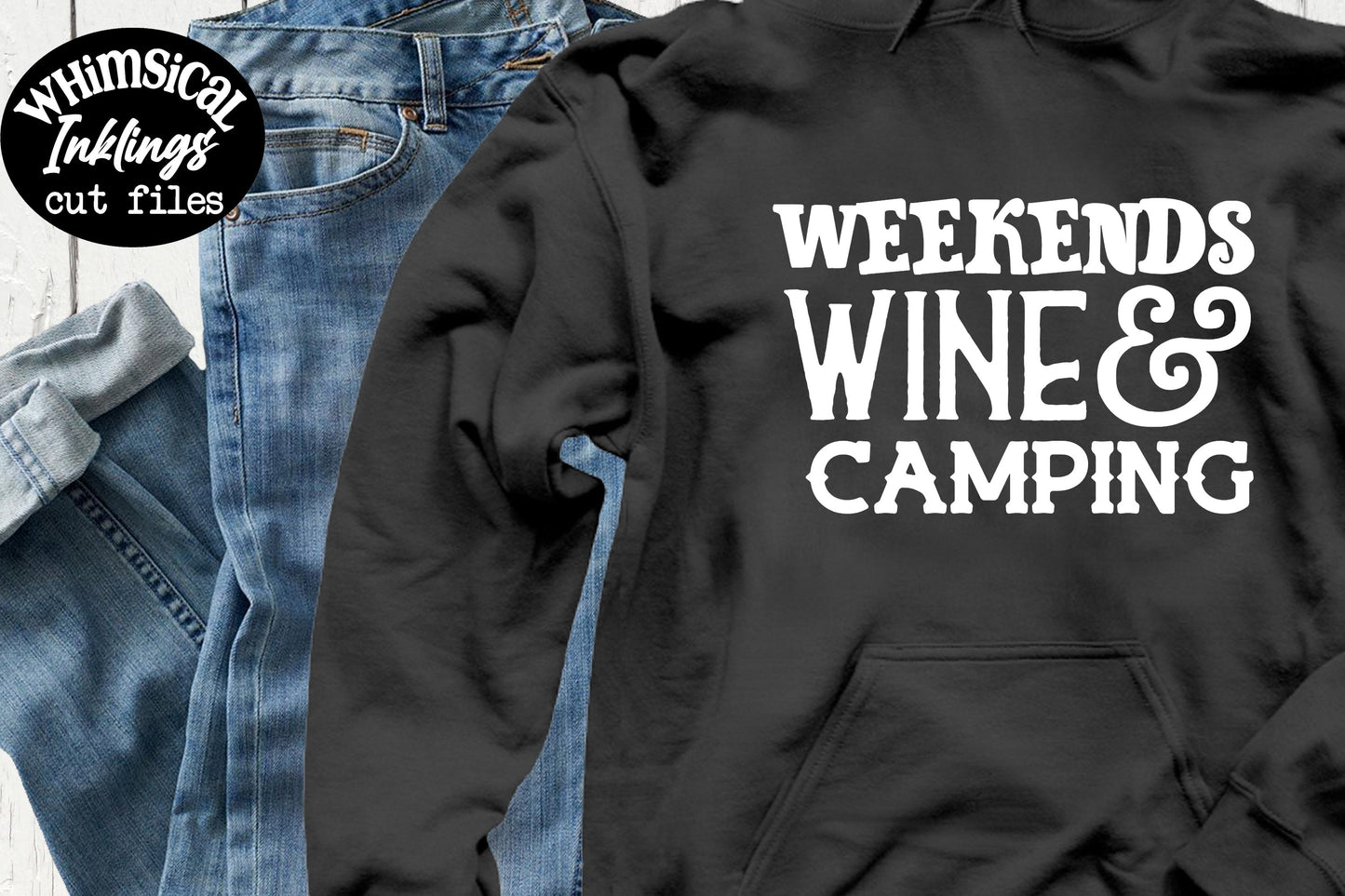 Weekends Wine And Camping SVG