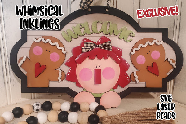Welcome Annie Sign Laser SVG| Gingerbread|EXCLUSIVE – Whimsical Inklings