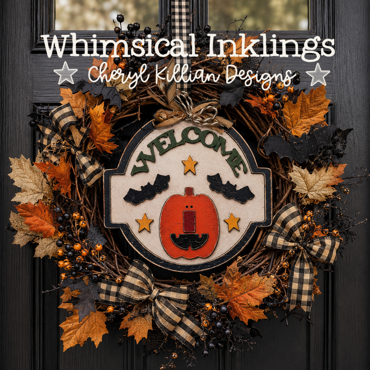 Welcome Halloween Sign SVG and Matching Modge Podge Printable|Laser SVG