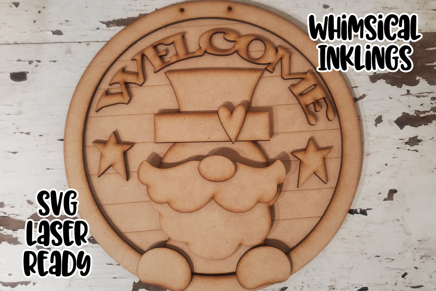 Welcome Sam Sign Laser SVG | Summer Laser SVG| Patriotic Laser SVG