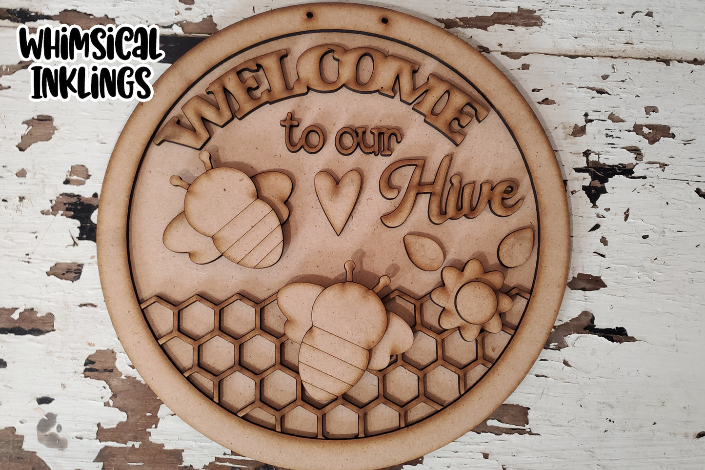 Welcome To Our Hive Sign Laser SVG| Summer Laser SVG