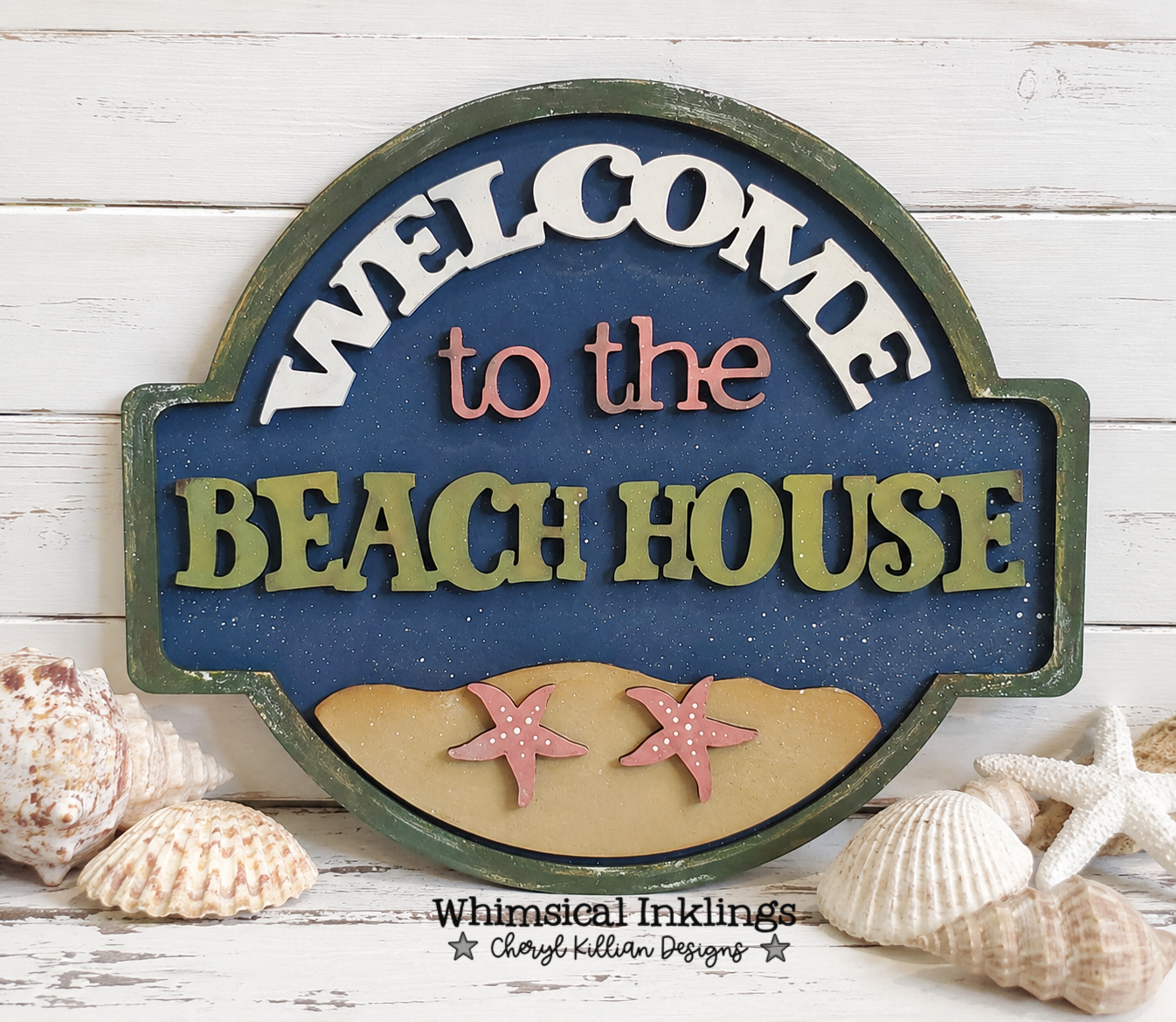 Welcome To The Beach House Sign Laser SVG