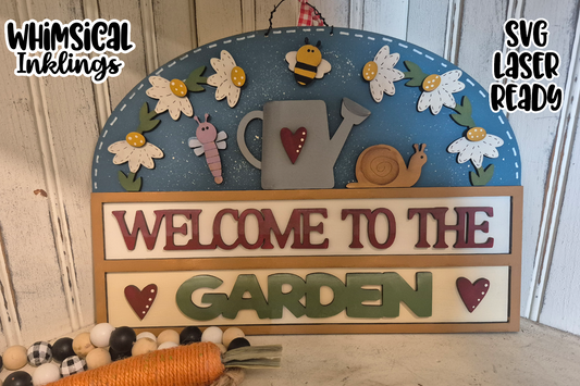 Welcome To The Garden Sign Laser SVG