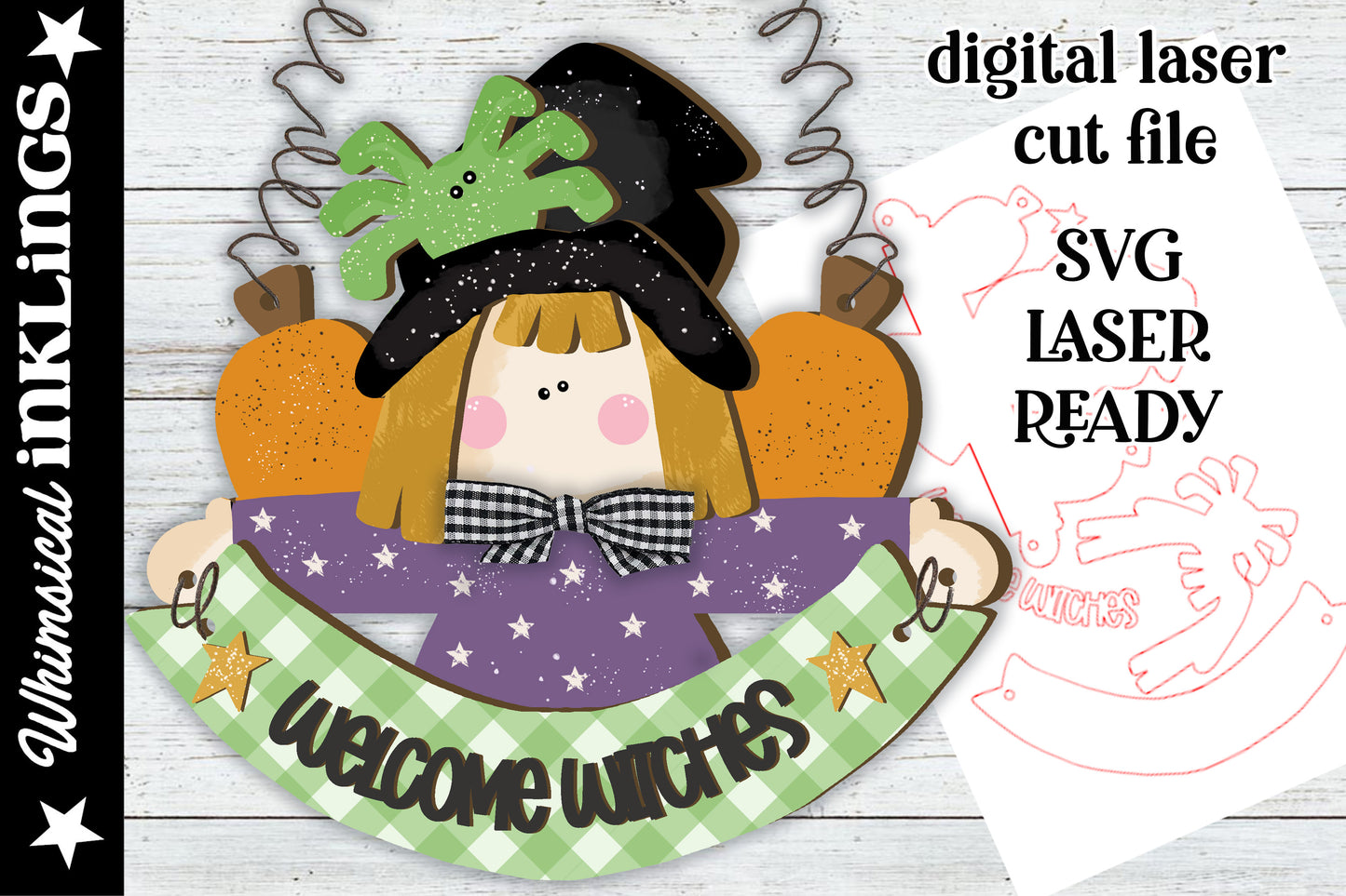 Welcome Witches Laser SVG Halloween Sign